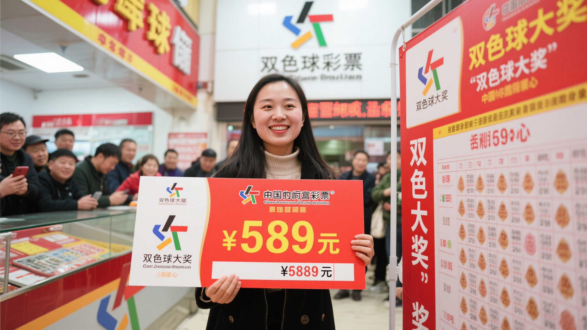 女子喜中双色球589万坦言无技巧 目标直指大奖