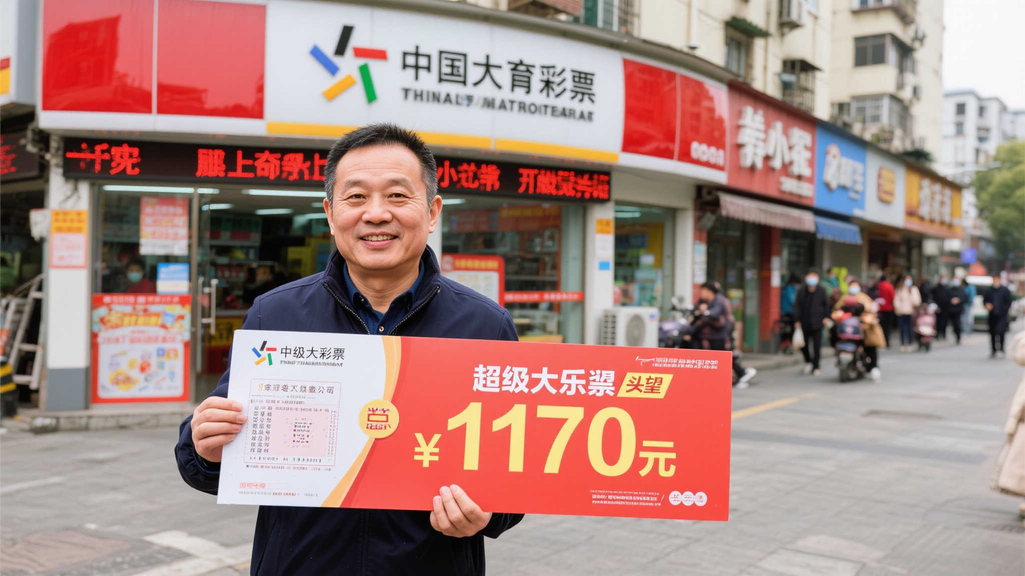 宝山区林先生喜中超级大乐透1170万大奖