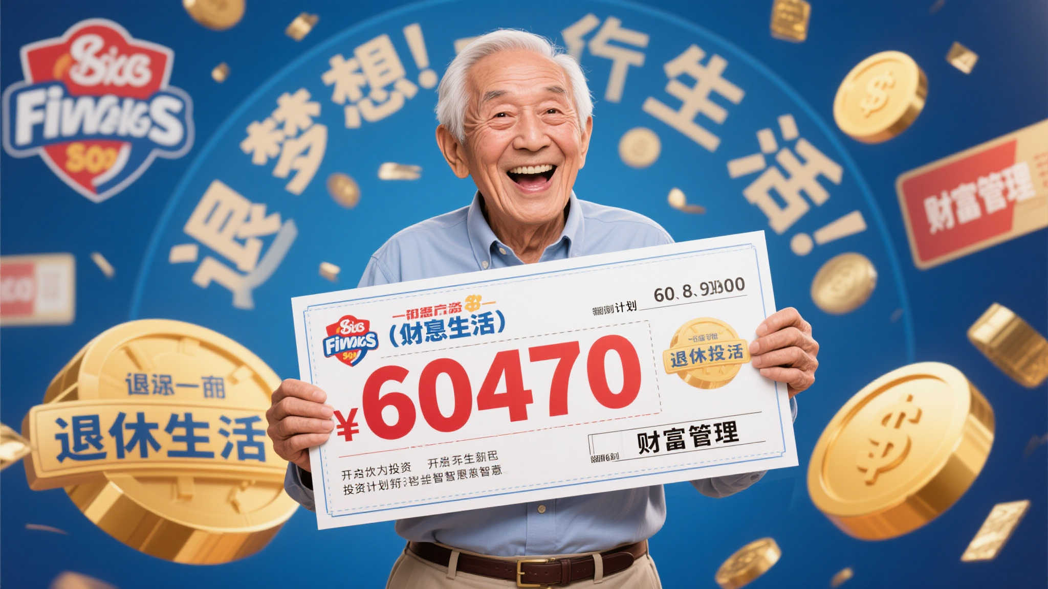68岁退休老人喜中6047万大奖露脸领奖：计划用于投资
