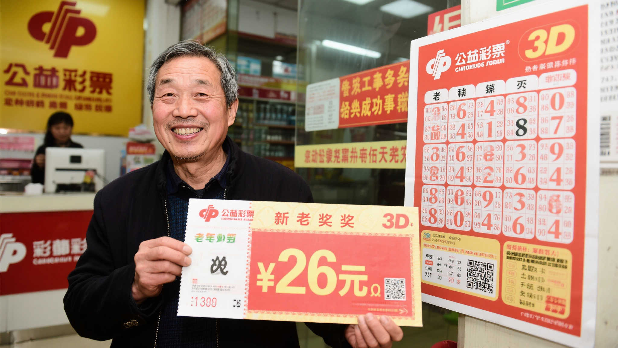 老彩民豪掷250倍投注，喜获福彩3D大奖26万元！