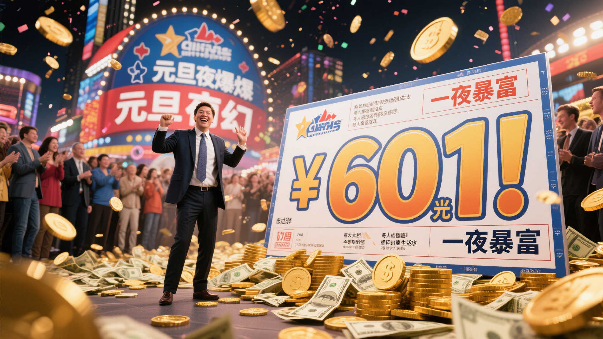 元旦夜60亿巨奖震撼出炉 实得奖金或腰斩