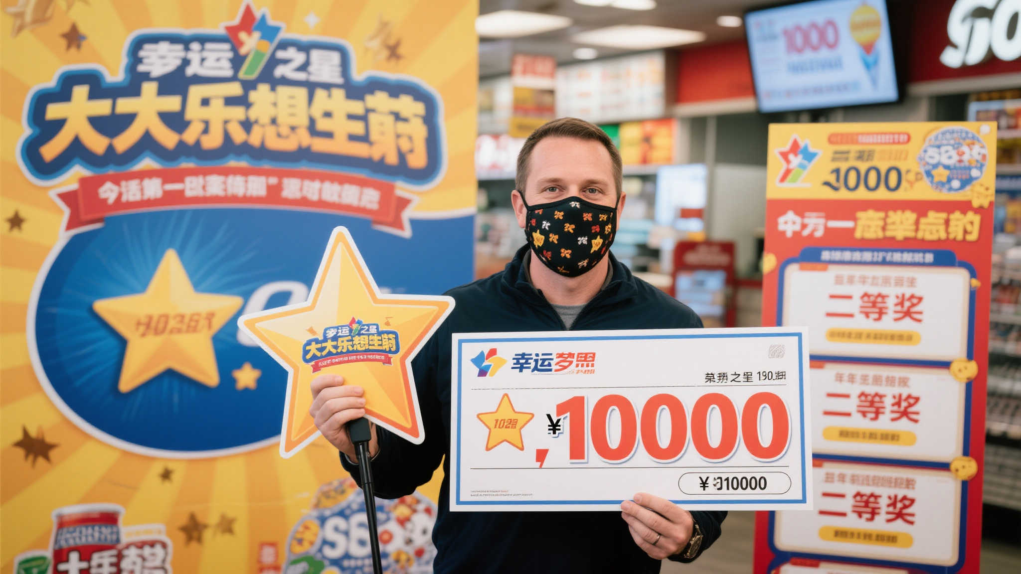 男子喜中大乐透千万奖金,拒绝戴面具露脸领奖,去年还曾中二等奖 男子喜中大乐透千万奖金,拒绝戴面具露脸领奖,去年还曾中二等奖